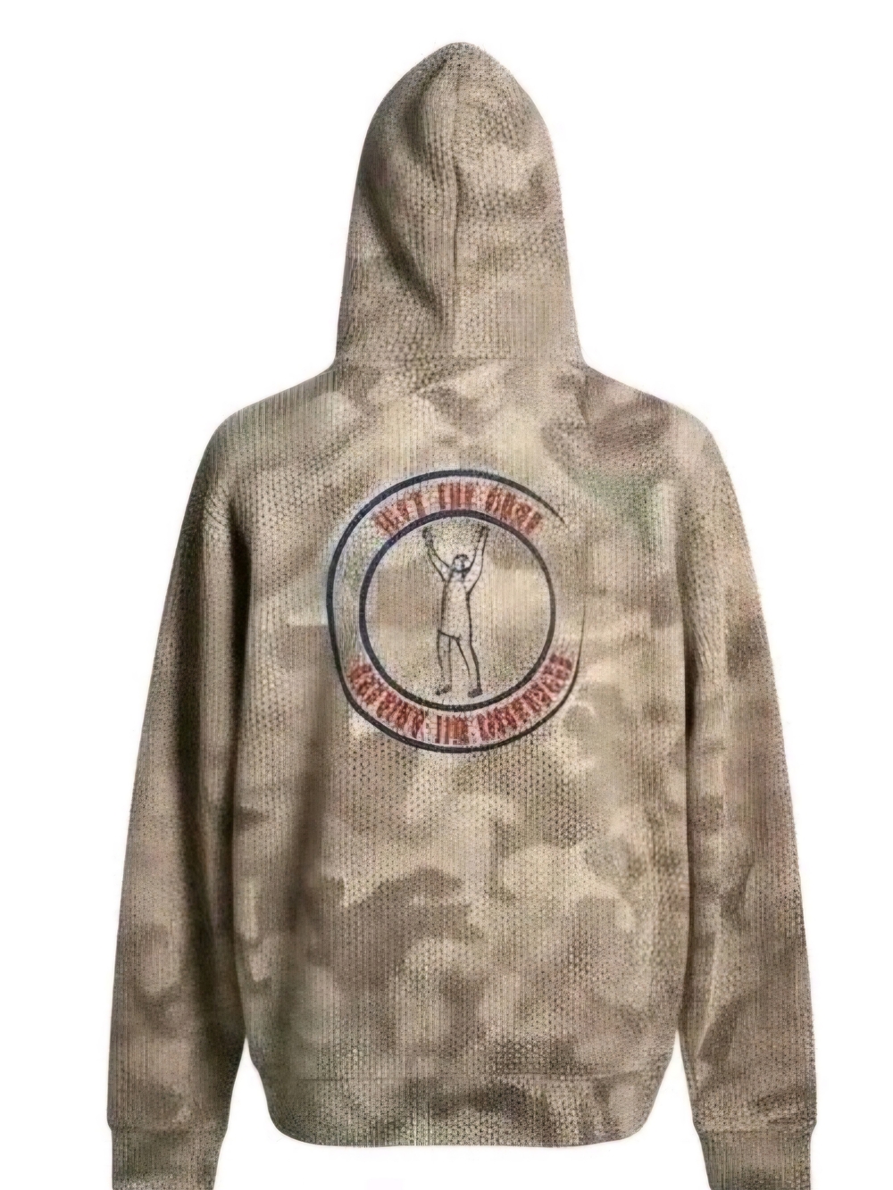 Boys's Crewneck Wreatling "Just Earn It" Double-sided Beige Camo Size Small
